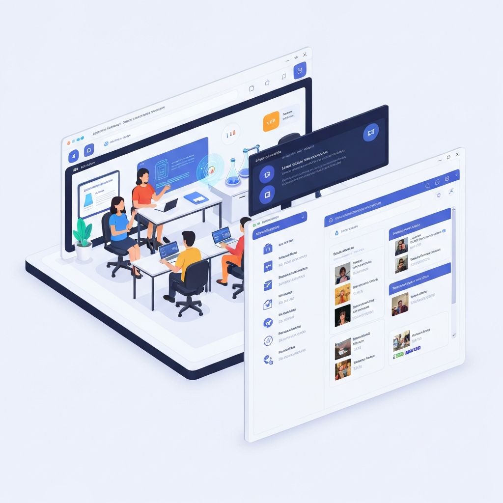 منصة تعليمية مع نظام إدارة التعلم
